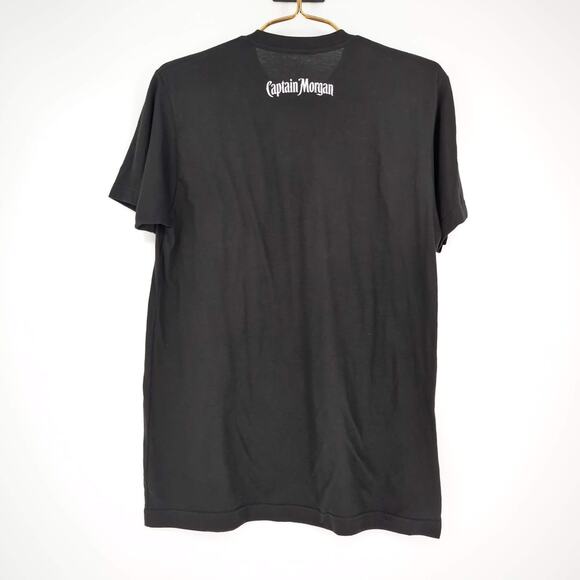 Captain Morgan Unisex Black with White Logo Tangerine Cotton T-Shirt - Size M - Picture 2 of 10